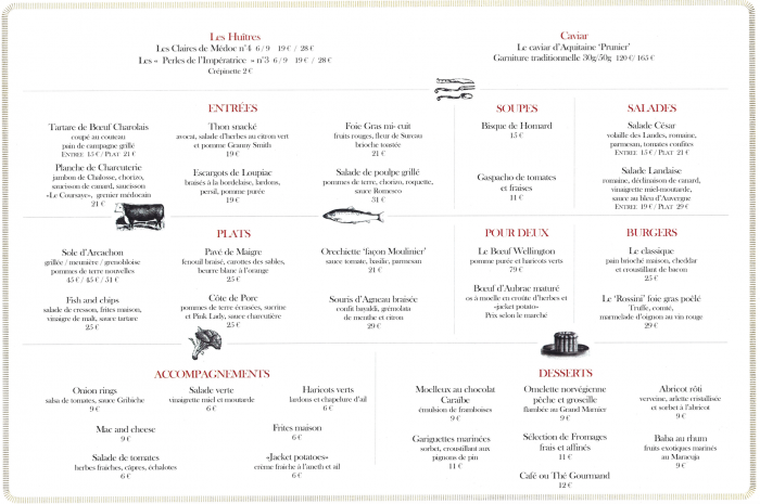 Carte Le Bordeaux Gordon Ramsay / Les itinéraires de Charlotte