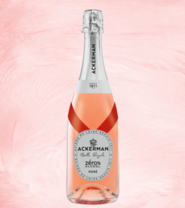 Bouteille de bulles sans alcool rosé Ackerman Bulle Royale, alternative festive et élégante pour trinquer pendant les fêtes.